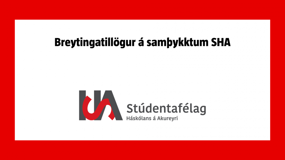 Breytingatillögur á samþykktum SHA