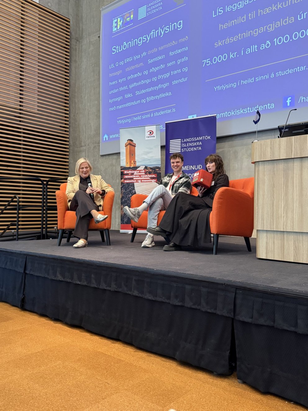 Ms Halla Tómasdóttir, President of Iceland, with Aðalbjörn Jóhannsson, President of SHA, and Lísa Ma&hellip;