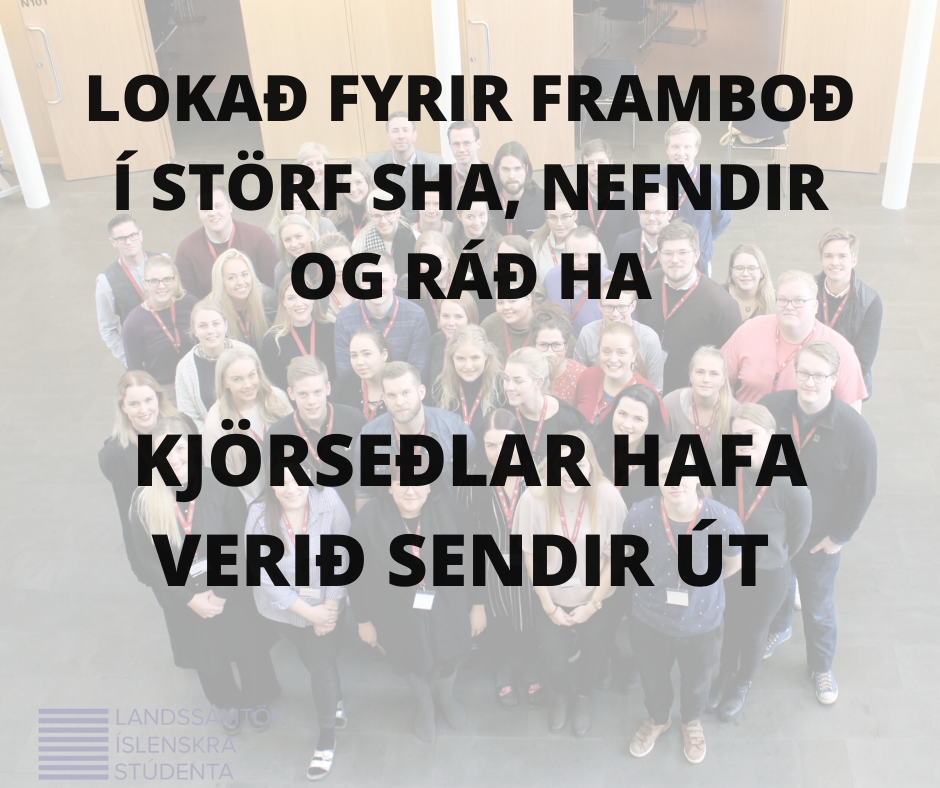 Kjörstjórn hefur lokað fyrir framboð í störf SHA, nefndir og ráð HA.