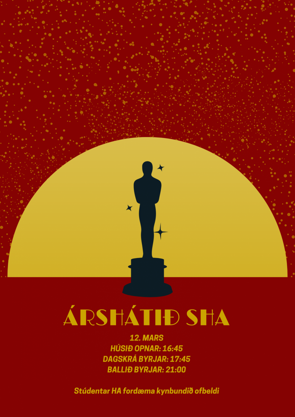 Helstu upplýsingar fyrir árshátíðina