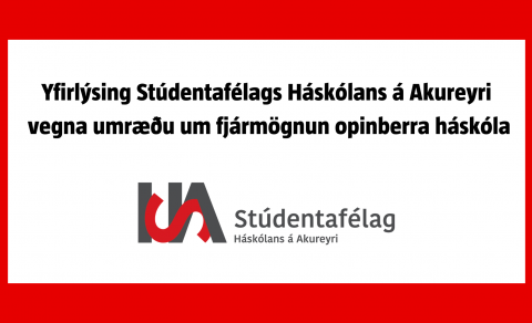 Yfirlýsing SHA  vegna umræðu um fjármögnun opinberra háskóla